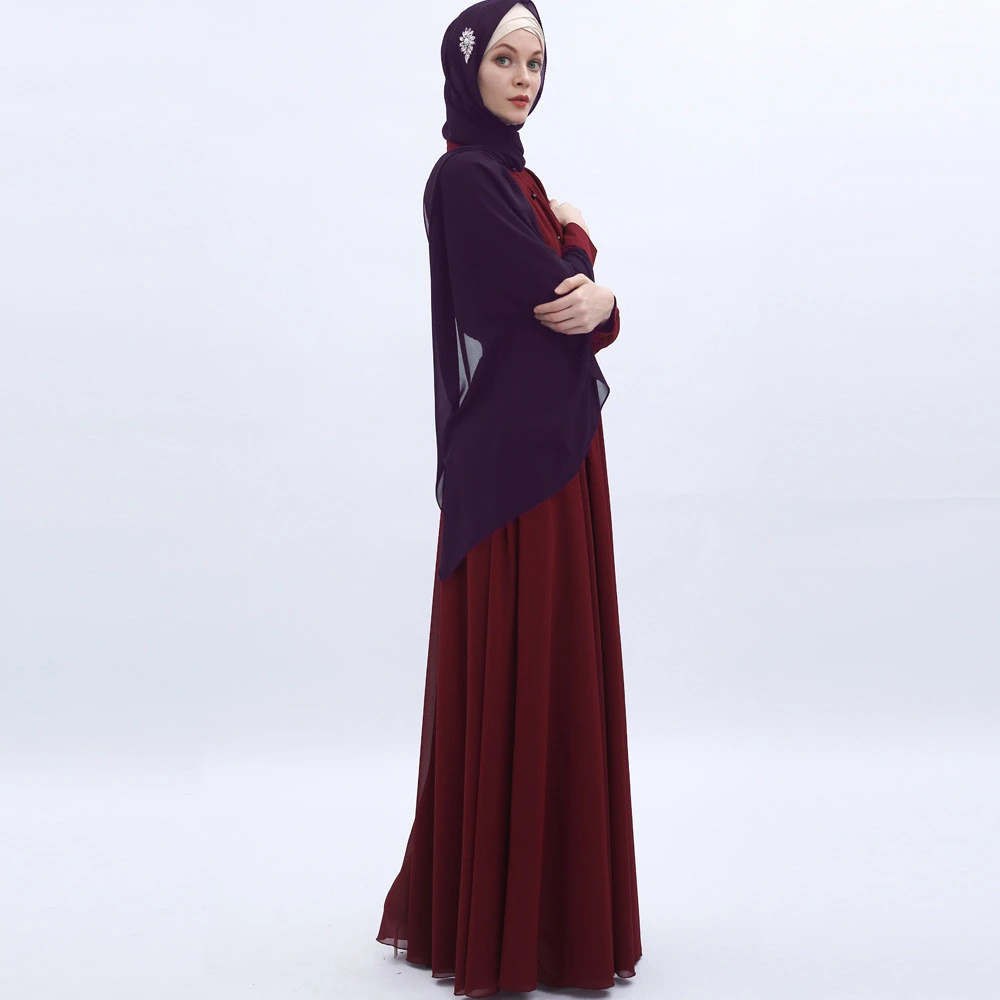 Dropshipping Elegant non see through maxi Dubai African jilbab abaya Islamic Clothing robe musulman clothes long dress muslim