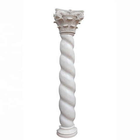 Dth stone factory decorative natural stone column hollow marble column pillar design