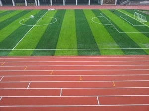 Durable 55mm Green Artificial Sports Turf , Football Field Synthetic Artificial