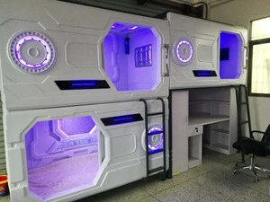 Durable ABS material sleep pod capsule bed sleepbox hotel funiture resting bed for wholesale for Theme hotel