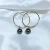 Import Earrings jewelry 18k gold women gift black Tahitian pearls party bead wedding hoop two ways wear fashionable from China