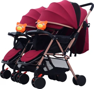 Easy Folding Double Twin Stroller /Two Seat Baby Cart/Twin Pushchair Lightweight