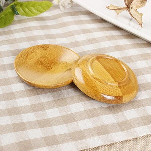 Eco Friendly Bamboo Dessert Plates Round Dishes Bamboo Serving Plates