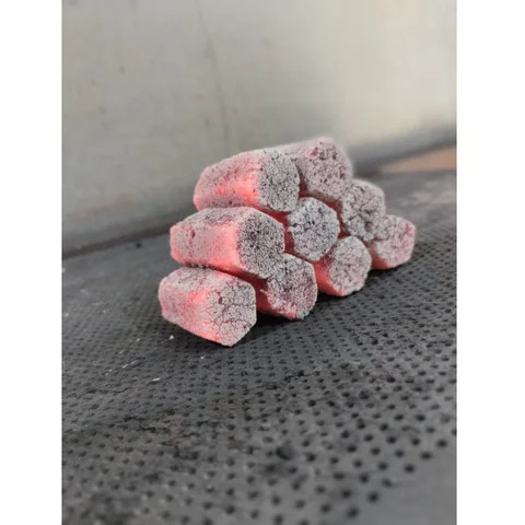 Eco-friendly Hexagon Coconut Charcoal High Carbon Content Standing Pouch Multi Size Black Hooka Charcoal