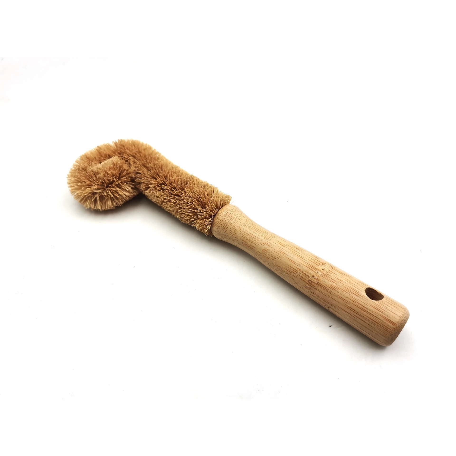 Eco-friendly Nature Wooden Bamboo Long Handle Water Bottle Cleaning and Scrubbing Brush