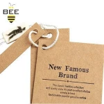 Eco Friendly Recycled paper card,logo Printing Customized Hangtags Shenzhen Clothing Tag