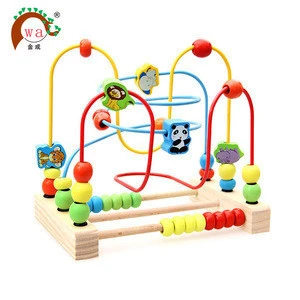 Educational puzzle games toy String bead Round bead toy