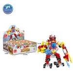 Educational  Robot Transform Car Plastic Construction Building Kids Block Toy