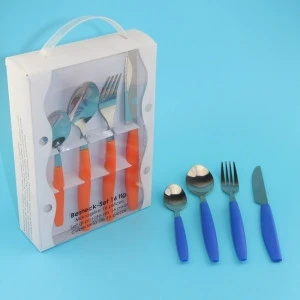 Elegant 16 pcs cutlery set  plastic handle flatware
