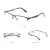 Import Europe Style Mens Eye Glass Frames Gentleman Metal Semi-Frame Optical Eyeglasses Frames from China