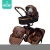 Import European Luxury Leather 360 Rotation Foldable Egg Pram Buggy With Car Seat Reversible Handle Wagon 3 In 1 Stroller from China