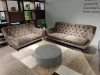 European style living room fabric velvet chesterfield sofa set, 32D high elastic foam never recycle