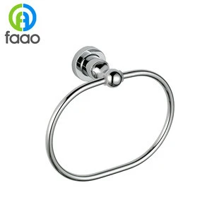 FAAO Chrome polished metal hanging towel ring