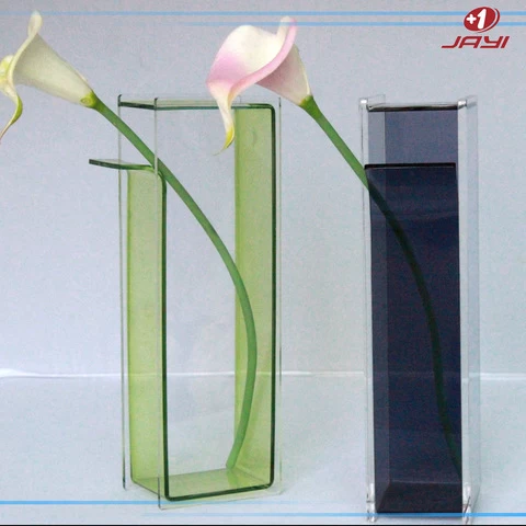 Factory acrylic black centerpiece vases,plastic tall centerpiece vases