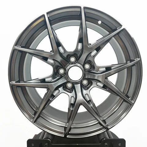 Factory Direct Selling Wheel Hubs Multi Spoke+y-shape 5 Holes 114.3 8J Super Glossy Black Full Coat Alloy Wheels 18 Inch