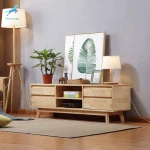 Factory Direct Supply Furniture Living Room Simple Style Customizable Log Color wood Tv Stand