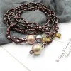 factory glass pearl bead women waist chain belt