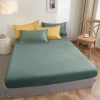 Factory Low Price All Size Colorful Flat Bed Sheet Flannel Round Fitted Sheet