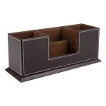 Factory Manufacturer Desk Organizer Stationery Holder Pen Case Leather Pen Holder