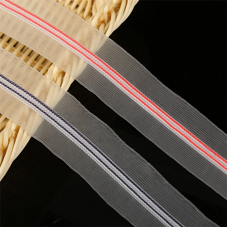 Factory new product transparent tape nylon zipper OEM quality open end zipper slider