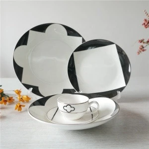 Factory supply new design bone china tableware dinnerware 16/18/20pcs crockery glazed cookware porcelain dinner set