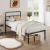 Import Factory wholesale no spring mattress with 16 inch headboard double bed frame easy to assemble no noise high bearing capacity from China