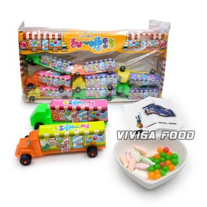 Fancy Colorful Touring Car Toy Candies With Pressed Candy And Puffed Candy