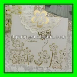 fancy paper printed hot stamping paper folding greeting card
