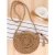 Import Fashion design cute bow slant woven hook flower round straw beach handbag from China