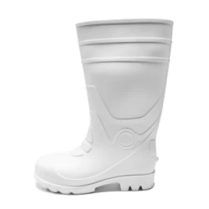 Fashion industrial construction working Water Rain Boots Steel Toe Pvc White Safety Footwear