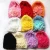 Import Fashion knitting crochet cap baby beanie minimo hat with handmade cloth flower for kids from China