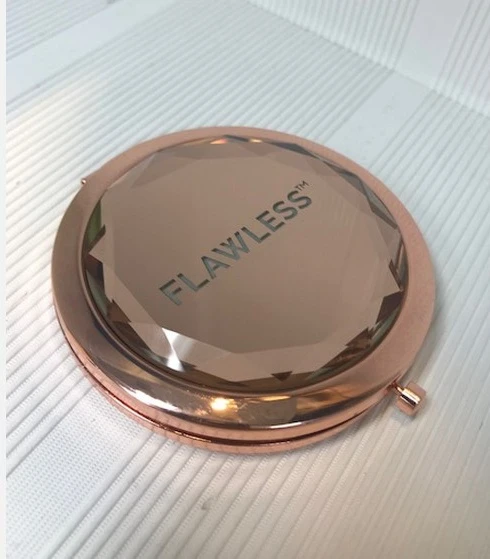 Fashionable custom logo makeup mirrors rose gold cosmetic mirrors jewel pocket mirror