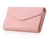 Fashionable Pu Leather Interior Key Chain Holder Solid Pattern Wallet For lady