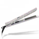 Fast delivery personalized flat iron  professional salon tools bling rhinestone hot hair straightener