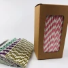 FDA certified Straw packaging box customized straws natural box printing logo biodegradable paper straws kraft box