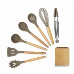 FDA LFGB Food Grade Wholesale Silicone Personalized Kitchen Utensil Set Modern Baking Cooking Tools Best Selling Products
