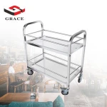 Folding Food Cart Trolley Hotel Kitchen Liquor Beverage Cart Food Serving Trolley Kitchen Storage Trolley
