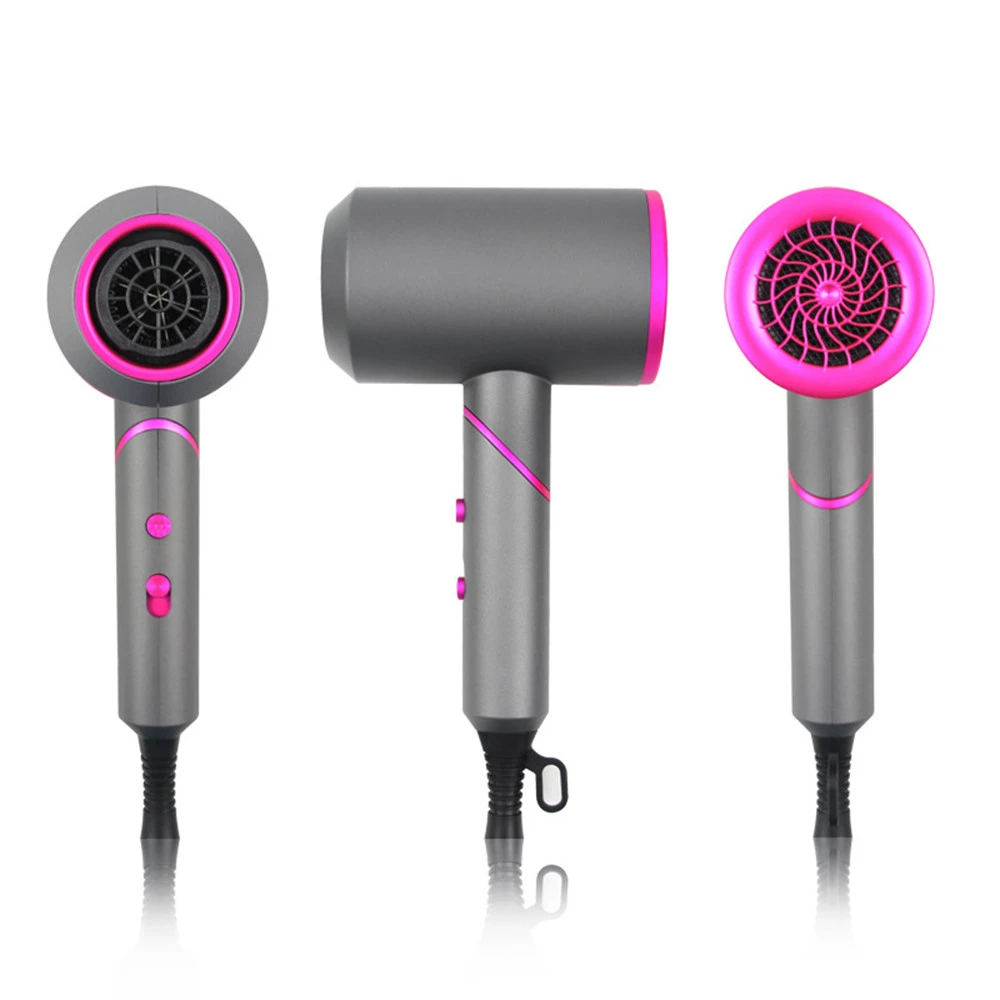 Folding Hair Dryer with Diffuser and Nozzle Lightweight Hair Blow Dryer for Travel Ceramic Tourmaline Salon Hair Dryer