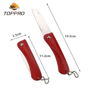 Folding Knife For Fruit Vegetable Sushi Eco Free Faca De Kitchen Knives Cooking Tools Novelty Households /RED and gray