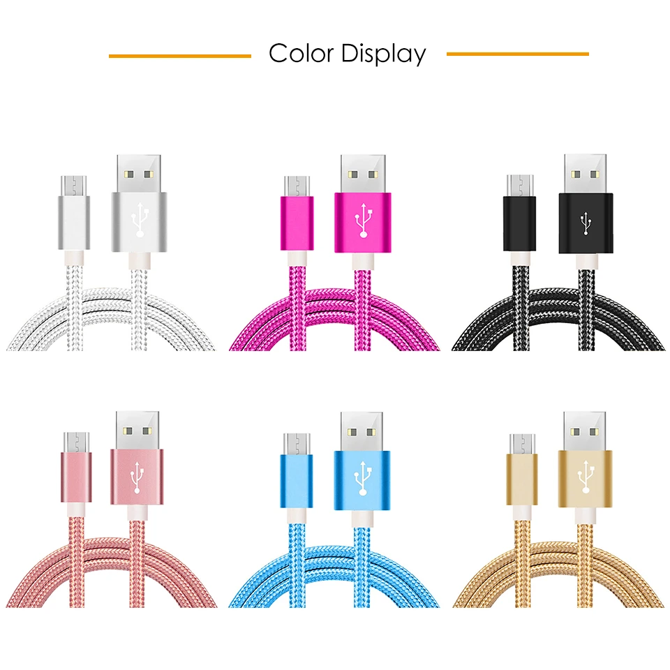 For Iphone usb cable charger 3ft 6ft 10 ft Nylon Braided 2.1A for Iphone charging cable USb data charger cable