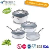 Forged Aluminum Cookware Fry Pan Set with Ceramic Coating and soft touch bakelite handle