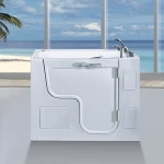 Foshan factory luxurious safe step in bath tub, walk in bathtub with shower