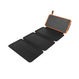 FREE SAMPLE, 8000MAH SOLAR POWER BANK,DOUBLE USB FOLDABLE SOLAR CHARGER WITH LED CAMPING LIGHT