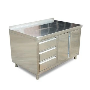 free standing work table/stainless steel kitchen cabinet/table for kitchen cabinet