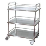 Full Stainless Instrument Trolley with Three Layers