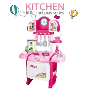 Funny educational toy girls cooking pretend paly kitchen toys sets plastic for kids