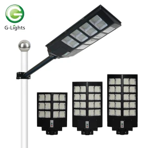 G-lights Remote Control IP65 Waterproof Outdoor Smd 300W 400W 500W Integrated All In One Solar Led Street Light