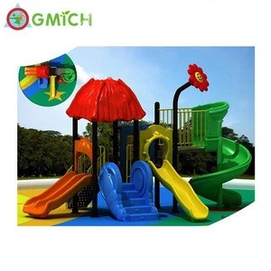 Gmich plastic children playground slides outdoor playground