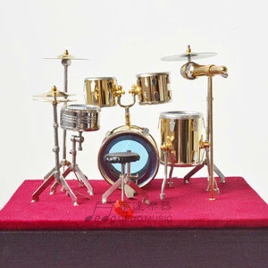 Goldplated Drum Mini Musical Instruments