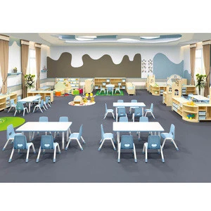Good quality kindergarten furniture study table and chair set children furniture set